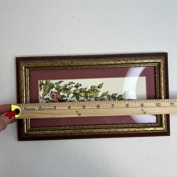 Vintage Carol Morrison Bird & Branches Watercolor Art Signed Framed Hand Colored - Picture 7 of 8